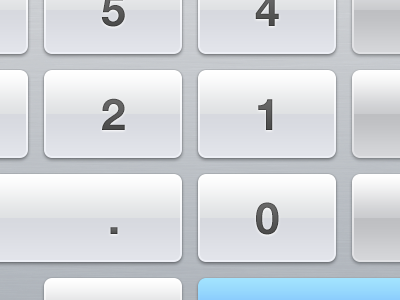 Keypad blue buttons gray ios ipad iphone keypad keys light numbers numpad simple ui