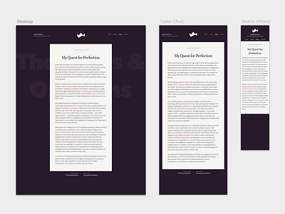 Defining Breakpoints big type blog desktop ipad iphone layout mobile purple responsive web design serif simple tablet text typography website