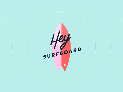 Hey surfboard! simple sticker surfboard