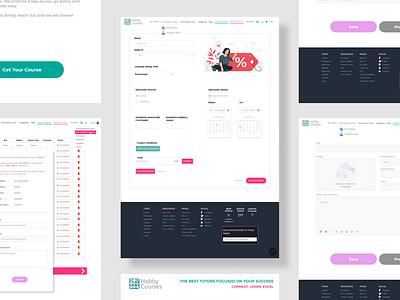 Hobby Course UI/UX Design Website Landing Page