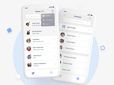 Simple chat iOS App UI Design