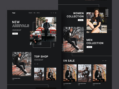 Clothing Store Landing Page landingpage ui ux uidesign uxdesign webdesign