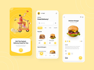 Food Delivery - Mobile App by Muhammad Faqih for Felic Art on Dribbble