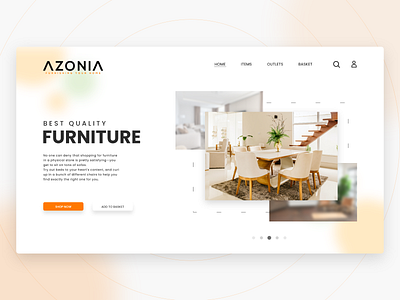 Furniture Landing Page Design | Header app app design branding design dribble first shot graphic design header illustration landing page logo ui ux web design