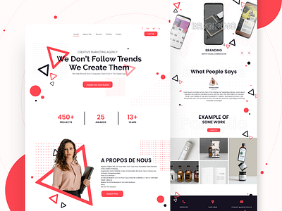 Agency Landing Page Design agency app app design branding design dribble graphic design landing page design logo product design ui ui design user interface ux ux design web design