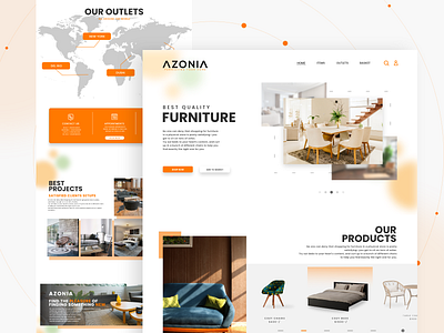 Furniture Landing Page Design app app design branding design dribble graphic design landing page design product design ui ui design ux ux deisgn web page design