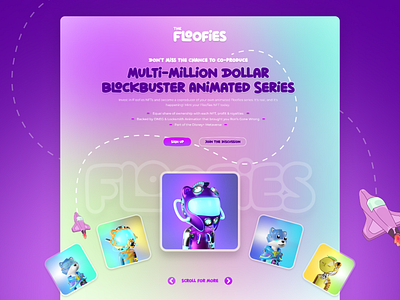 The Floofies - NFT - Landing Page Design