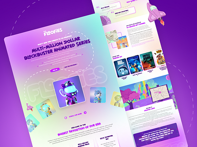 The Floofies - NFT - Landing Page Design 3d animation app app design branding design dribble graphic design illustration logo motion graphics ui