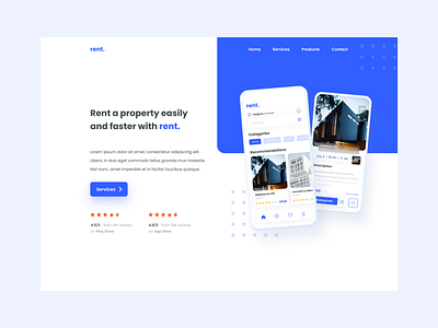 rent. Landing Page Website Design