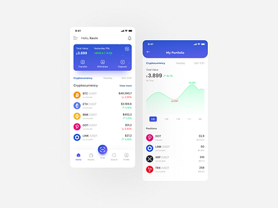 Stocks App Mobile Design