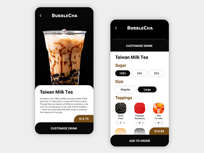 BubbleCha Price Calculator | Daily UI Challenge 004