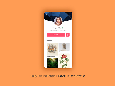 Daily UI Practice :: Day 6 (User Profile) daily ui design graphic design logo ui ux vector