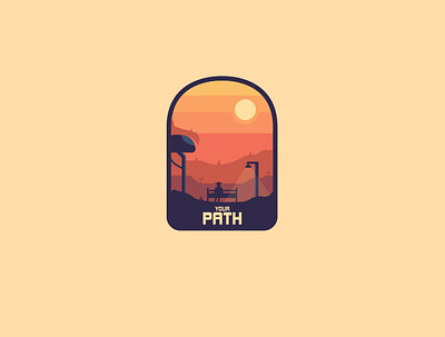 Your Path Badge icon illustration vector