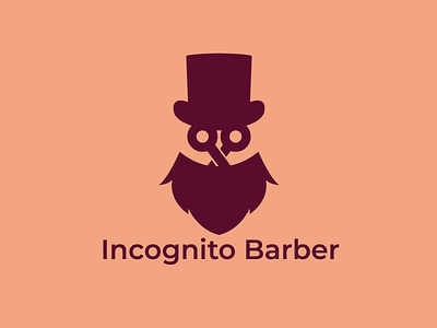 Incognito Barber Logo branding illustration logo vector
