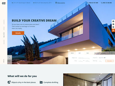 Construction branding design figma minimal ui ux web website