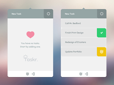Taskr WIP app clean desktop flat interface list management task todo ui ux work