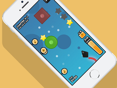 Insane app design flat fun game interface iphone mobile rocket space ui ux