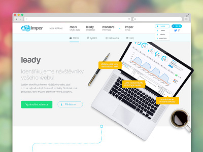 Leady product page design flat mockup page product top ui user experience user interface ux web webdesign