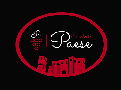 ilPaese enogastronomia logo red wine restaurant wine wine bar