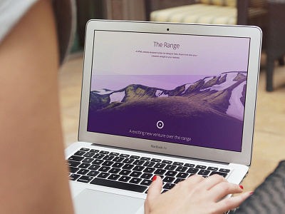 The Range - Free PSD Template free psd template home page modern one pager photoshop purple ui website