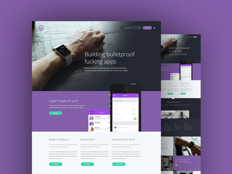 Download Tork - A Free PSD website template by Blaz Robar on Dribbble