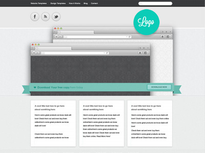 Ribbon – Free Website Template PSD templates web web design website design