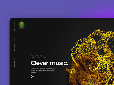 Clever Music interface design single page sketch ui ux web design