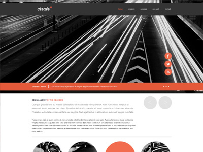 My latest Free PSD - A Free Minimal Web Design PSD web design website design web ui ui kit interface design web wireframes red