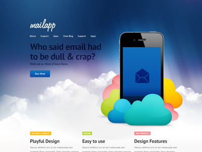 MailApp - Premium PSD web design