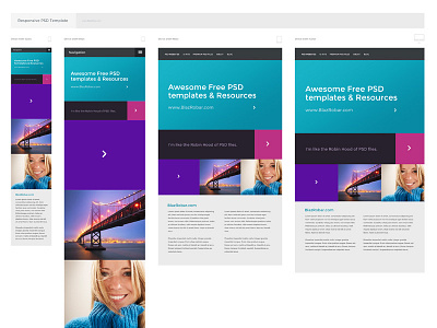 Responsive PSD Template flat design psd responsive ui web design webdesign