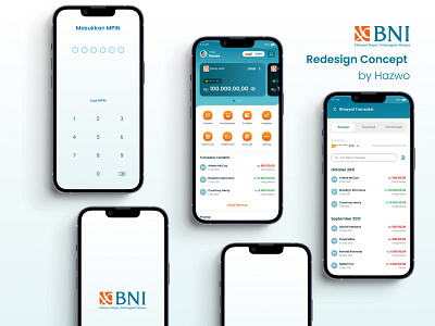 Redesign Concept - BNI Mobile Banking App app bank bni bni mobile banking clean design finance mobile redesign ui uidesign uiux ux uxdesign