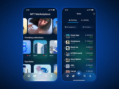 NFT Marketplace Mobile App Ui design appdesign designinspiration uidesign uiinspiration uiuxmobile userexperience userinterface userinterfacedesign