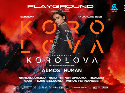 KOROLOVA INDIA TOUR - GOA EVENT design digital artwork event flyer graphic design korolova photoshop poster