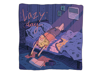 Lazy day art artist artwork digitalart illustration illustration art