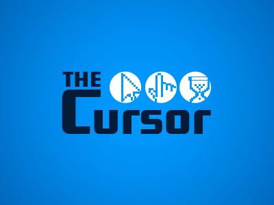 The Cursor art blue brand branding circle clean concept creative identity logo pixel print process