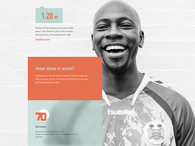 Website Design insurance interface smile sport