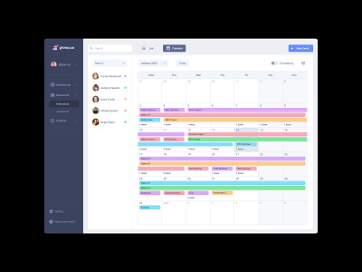 Appointments Management Platform appointment calendar colors events platform time management time visualization time visualize