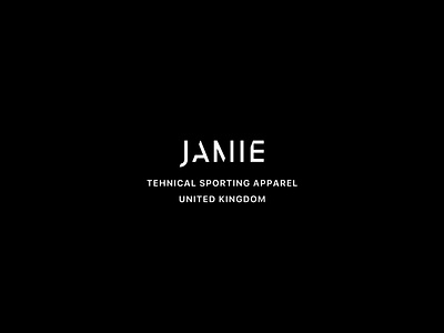 Jamie Sporting Apparel brand identity branding concept custom custom font custom type design fashion fashion brand graphic design label lettering logo logo design logotype minimal type typography vector wordmark