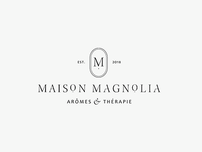 Maison Magnolia brand identity branding concept custom custom font custom type design graphic design lettering logo logo design logotype minimal type typography vector