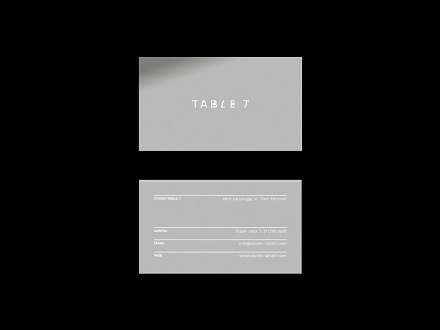Table 7 — Business Card Design