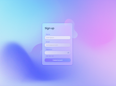 Daily UI 001 → Sign Up Page design glass glassmorphism gradient graphic design interface interface design log in log in page pastel pastel colors sign up sign up page signup ui uiux user experience ux visual visual design