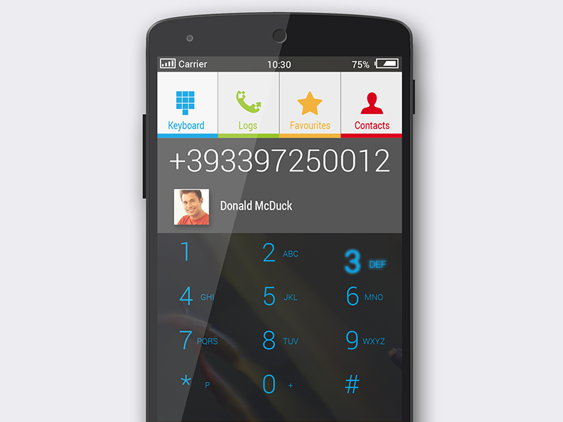 Android Dialer Lucarossiweb by Luca Rossi on Dribbble