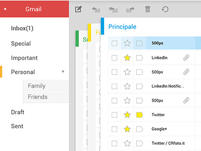 Gmail 2014 Redesign Lucarossiweb concept design flat gmail modernize ui web web design