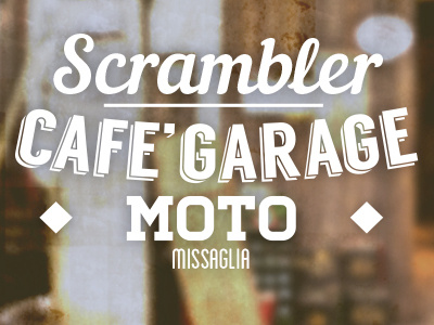 Scrambler Garage Old Style Logo Lucarossiweb cafè garage logo logo design moto old style typography vintage