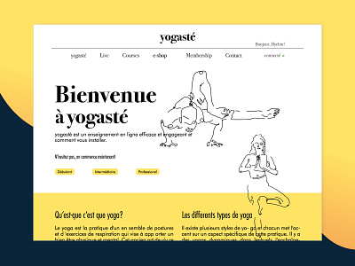 Web site - Yoga sports web website yellow yoga