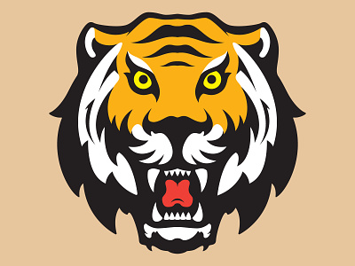 Rawr! Tiger animal art branding design drawing icon illustration illustrator logo sports sports branding sports design sports logo tiger tiger logo tigers vector wildlife