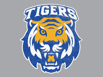 Tigers logo - Vintage t-shirt texture