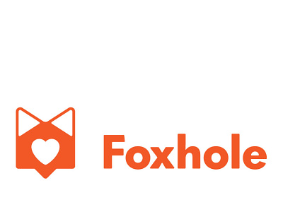 Foxhole logo w/ text art brand branding design illustration illustrator logo vector