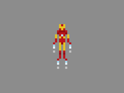 Pixel Iron Man iron man pixel vector