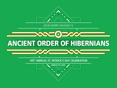 Hibernians annual celebration design illustration st. patricks day vector